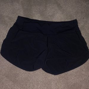 NWOT navy blue lululemon running shorts